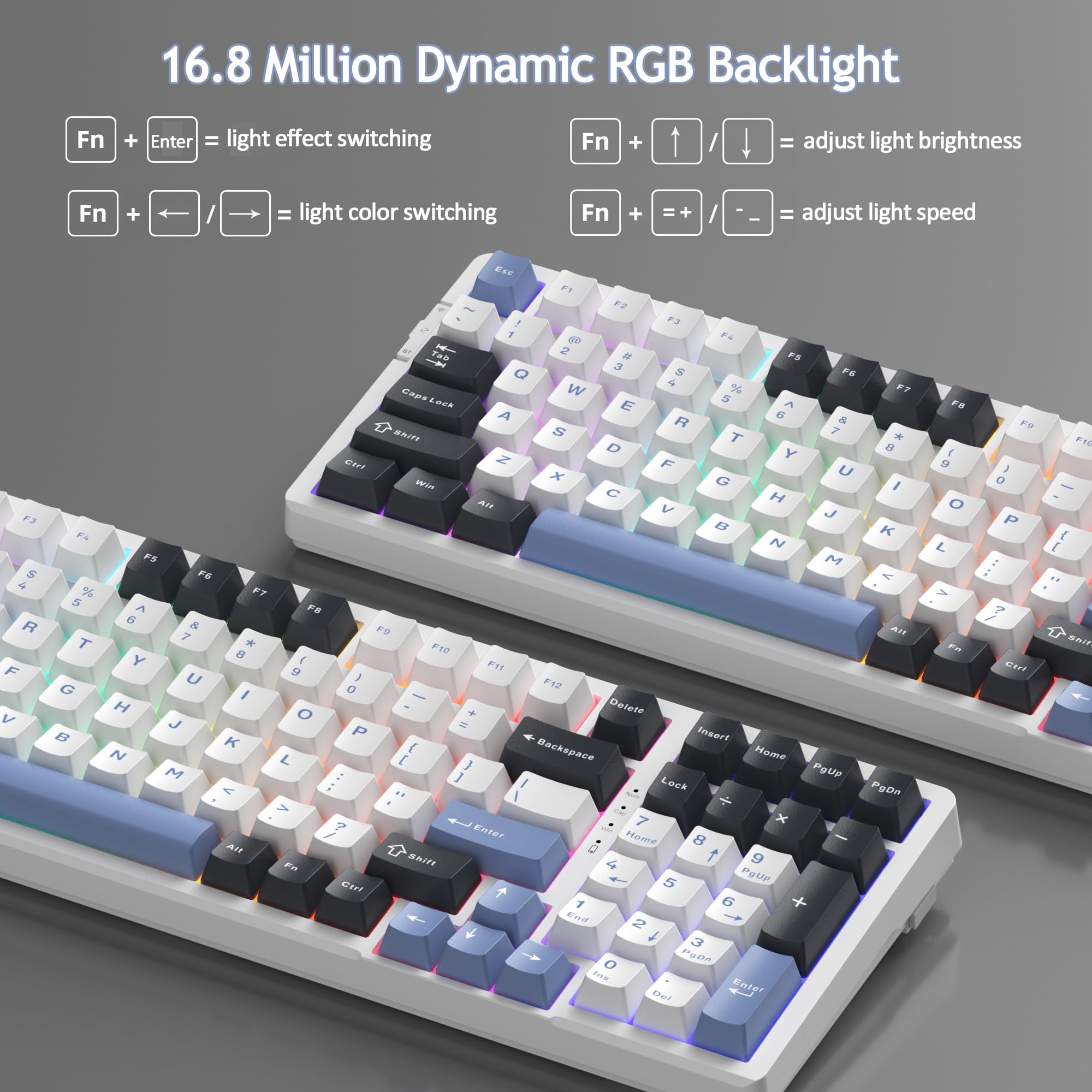 LIGHT100 Wireless Creamy Keyboard (8000mAh)