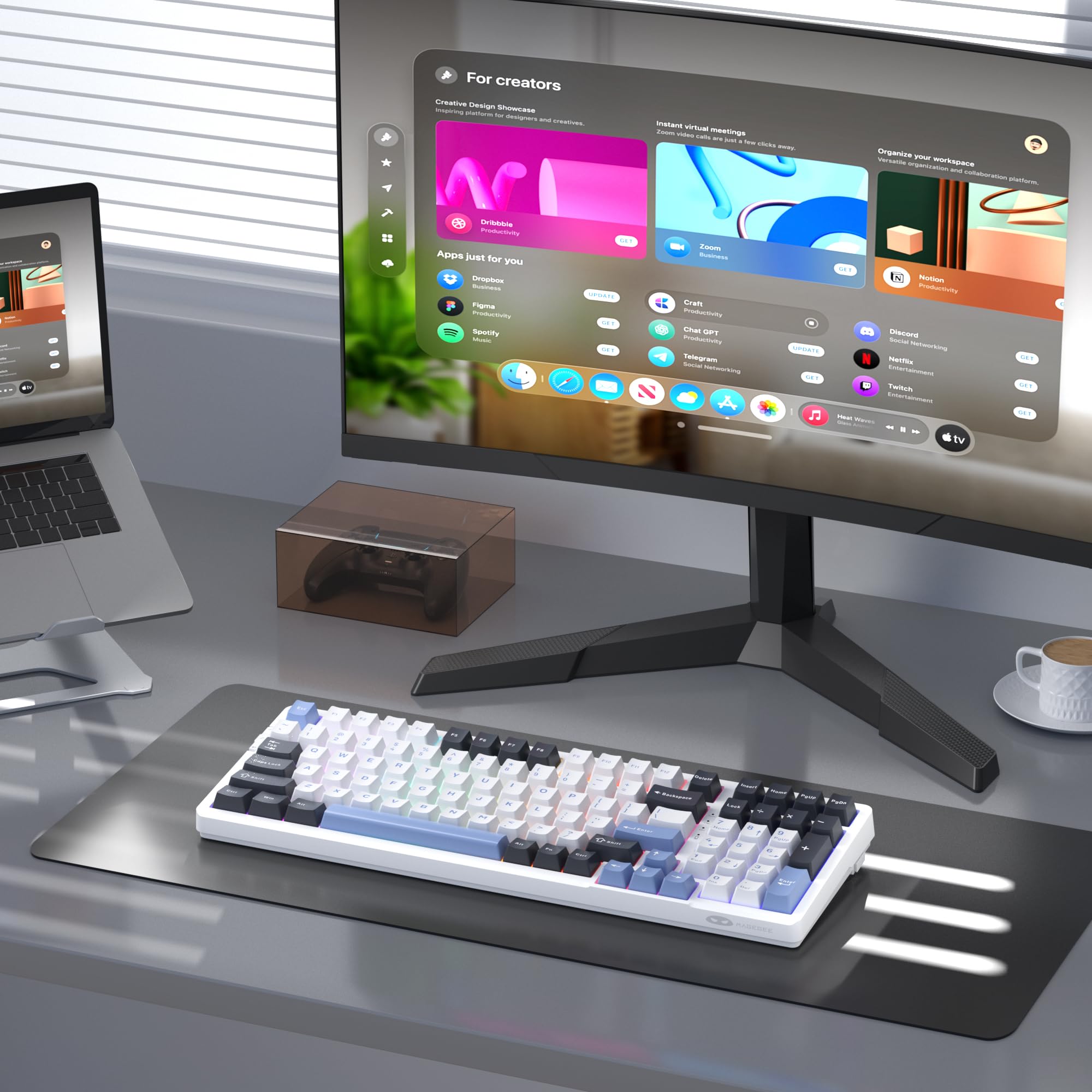 LIGHT100 Wireless Creamy Keyboard (8000mAh)