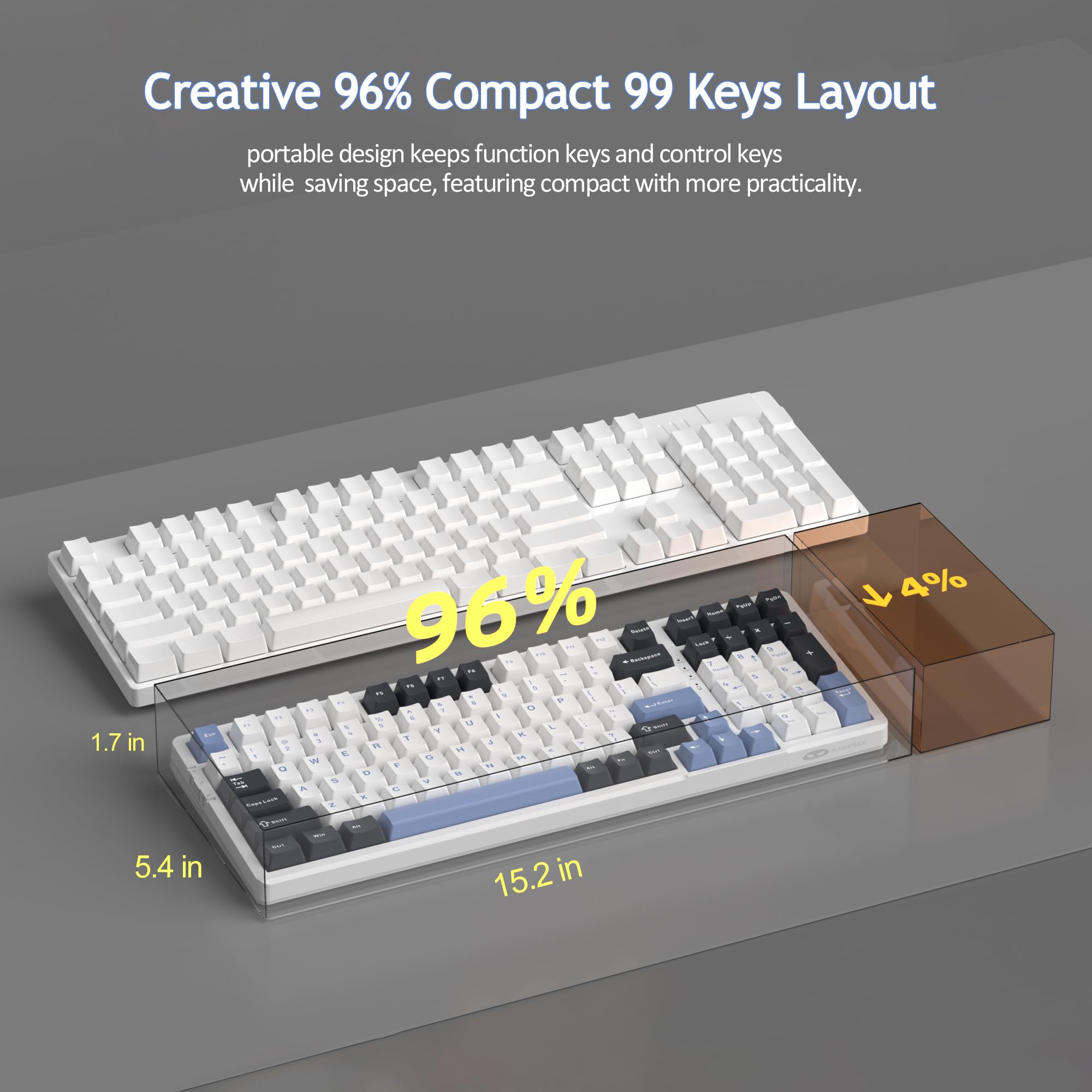 LIGHT100 Wireless Creamy Keyboard (8000mAh)