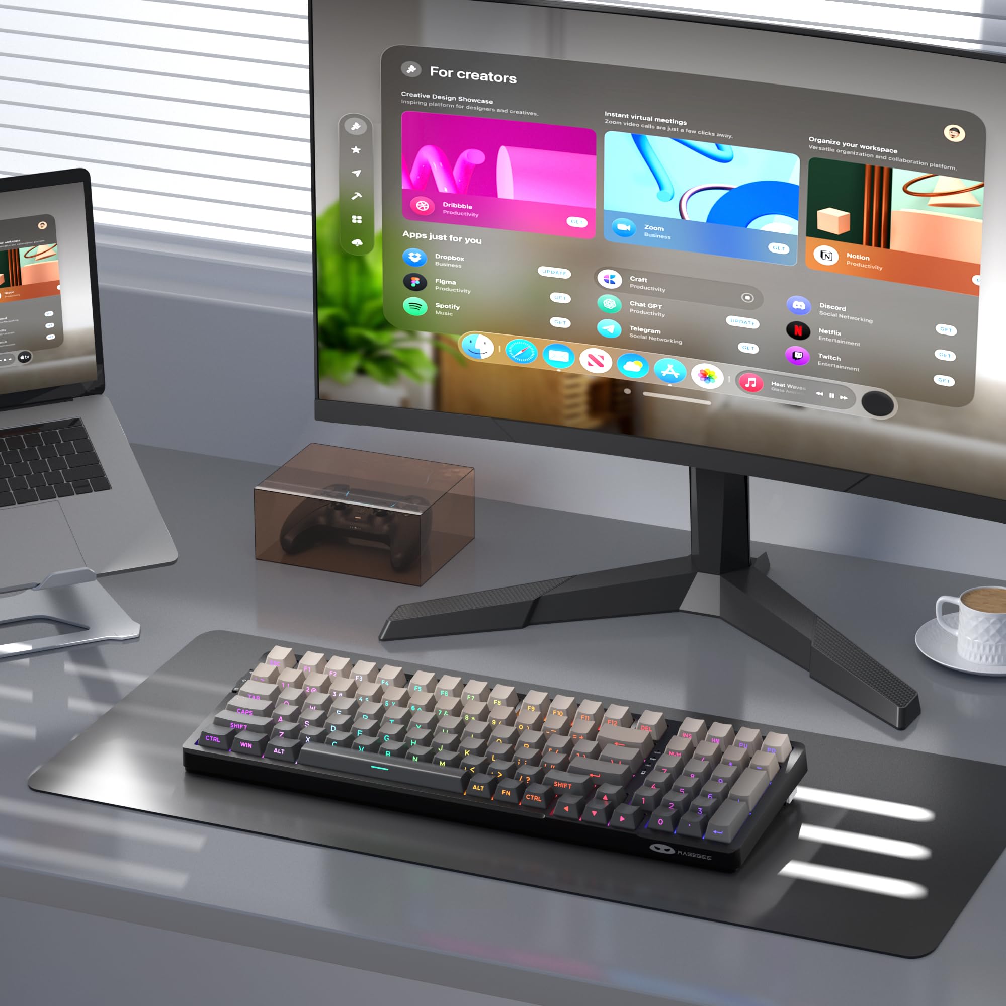LIGHT100 Wireless Creamy Keyboard (8000mAh)