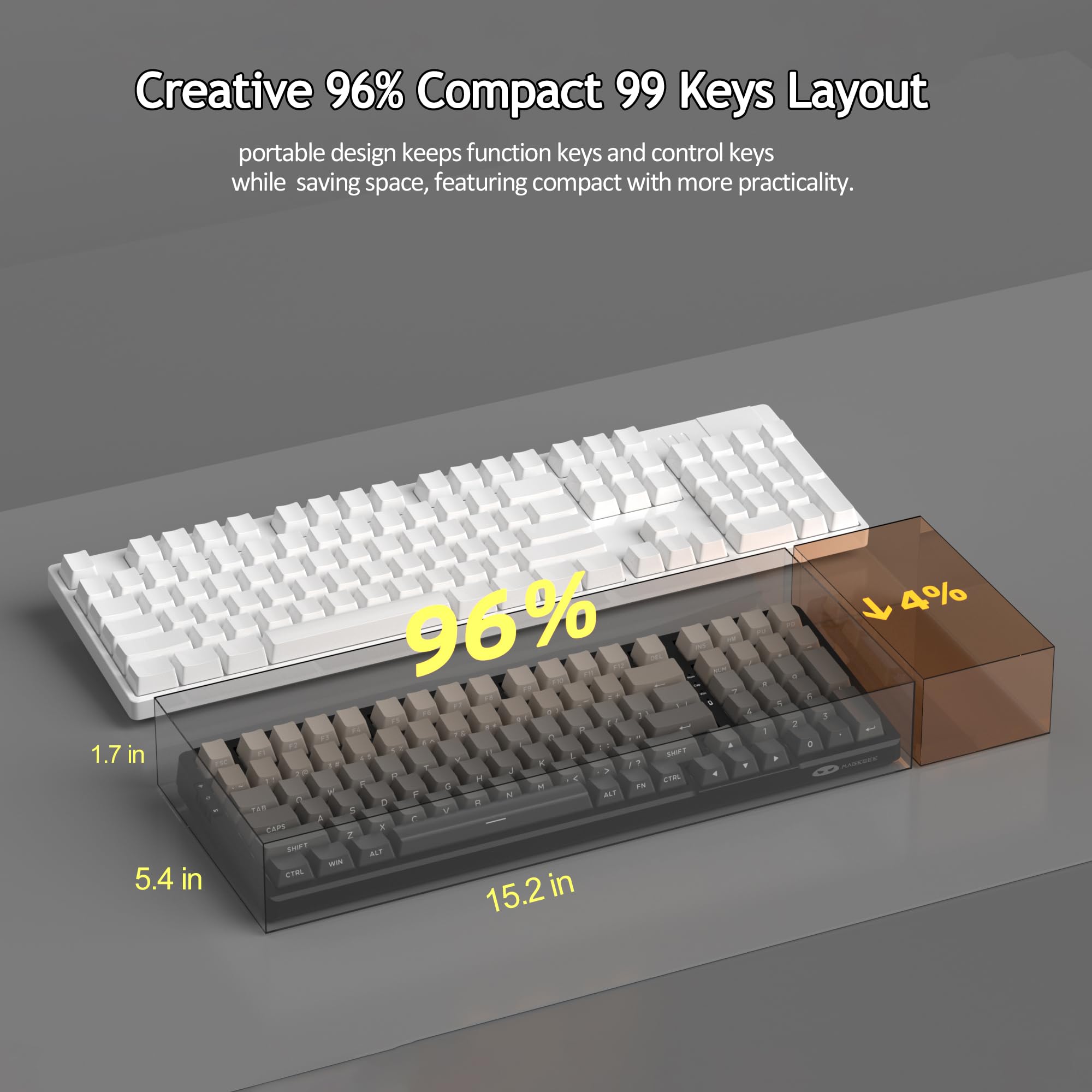 LIGHT100 Wireless Creamy Keyboard (8000mAh)