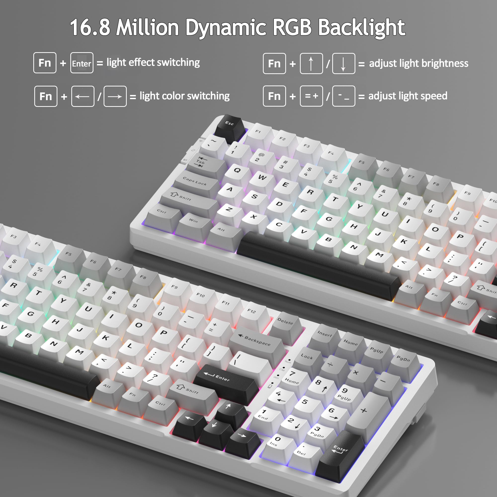 LIGHT100 Wireless Creamy Keyboard (8000mAh)