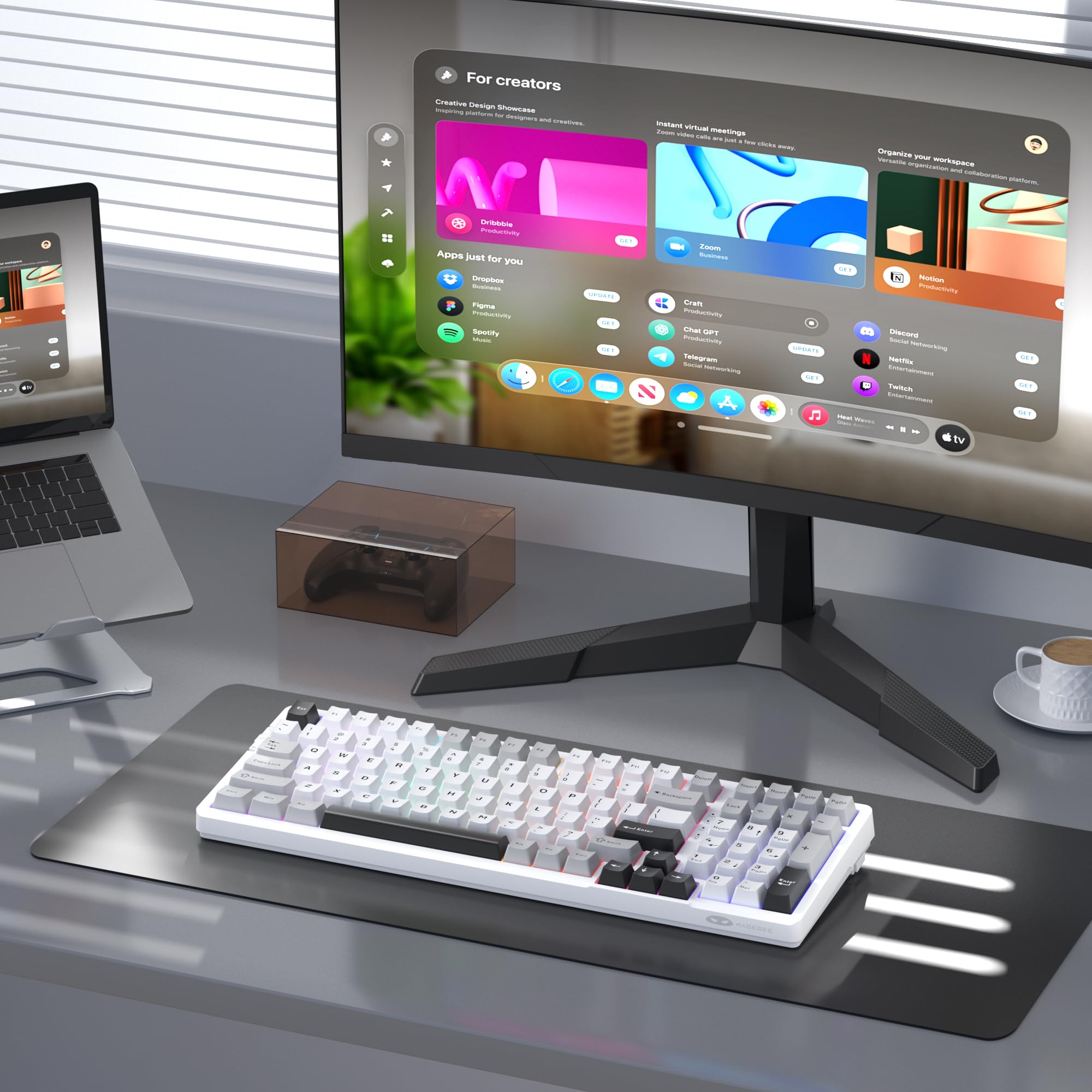 LIGHT100 Wireless Creamy Keyboard (8000mAh)