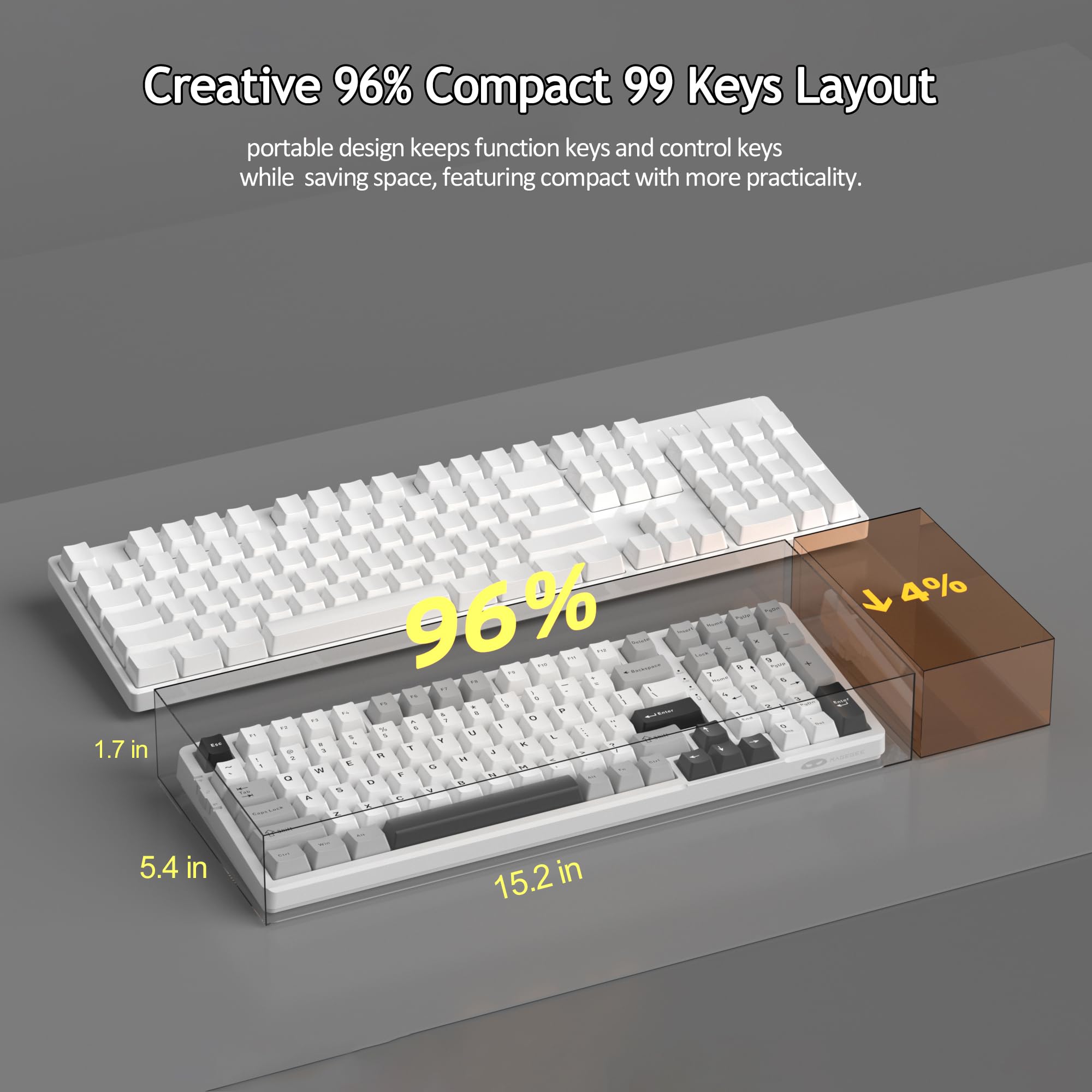 LIGHT100 Wireless Creamy Keyboard (8000mAh)