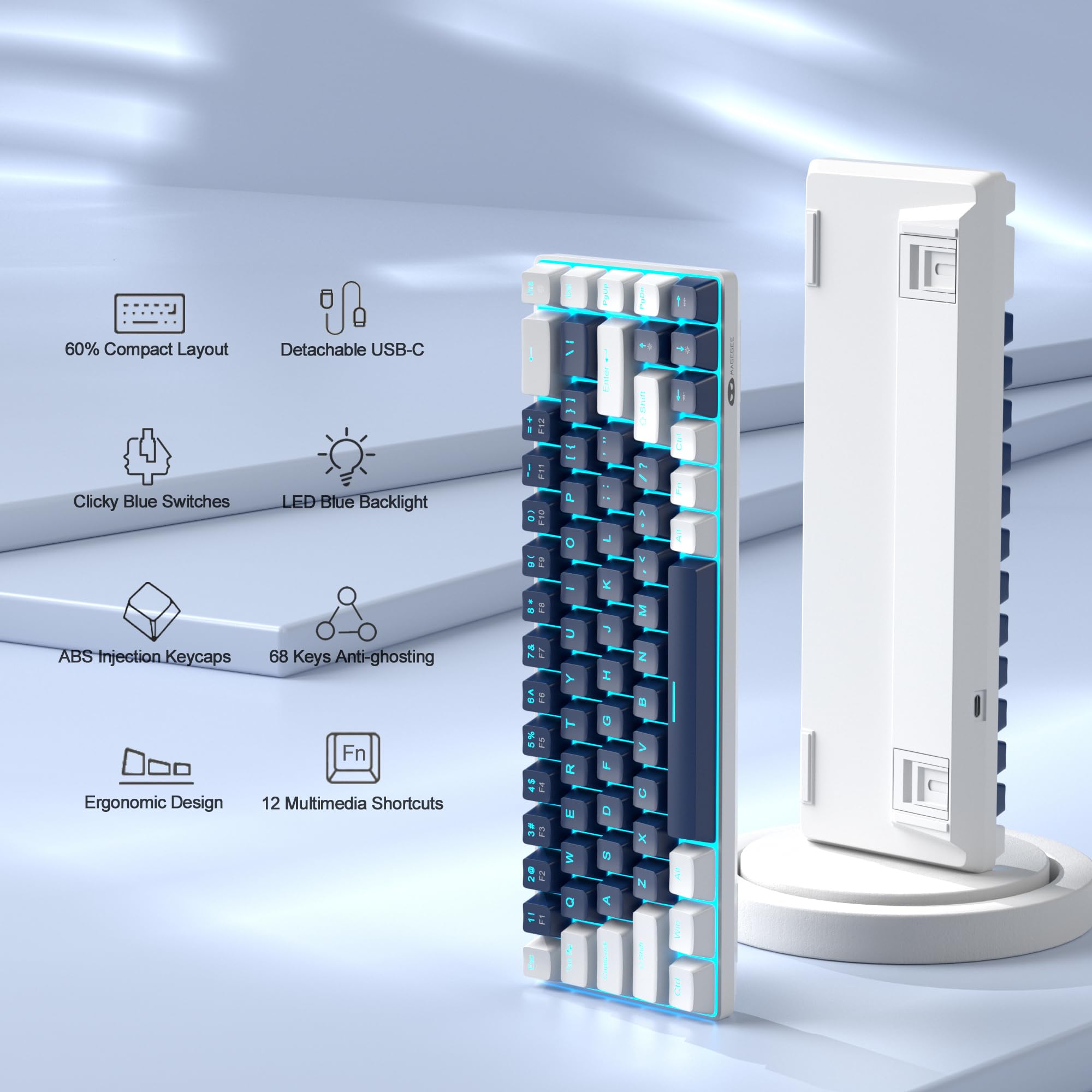 Portable 60% Mechanical Gaming Keyboard