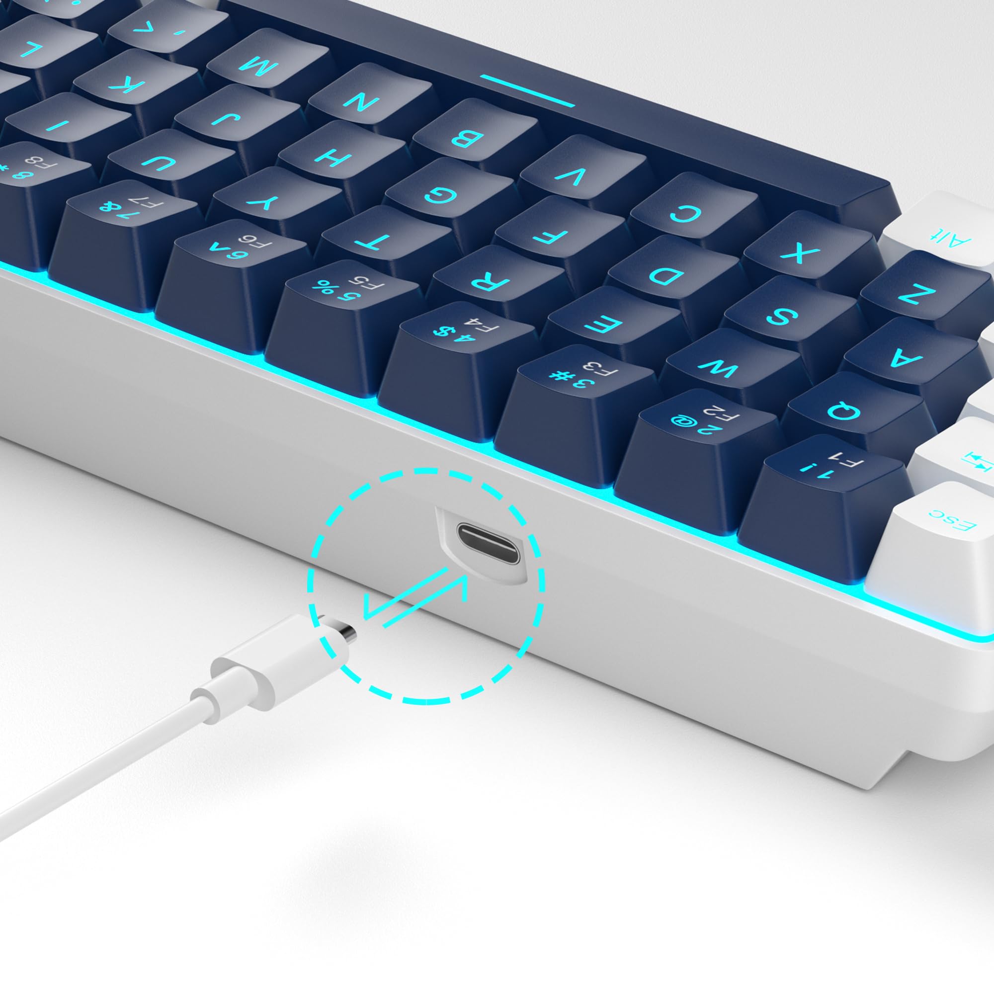 Portable 60% Mechanical Gaming Keyboard