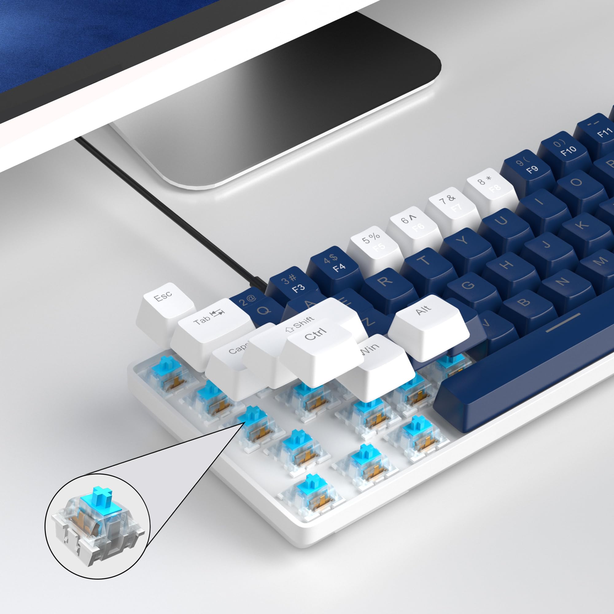 Portable 60% Mechanical Gaming Keyboard