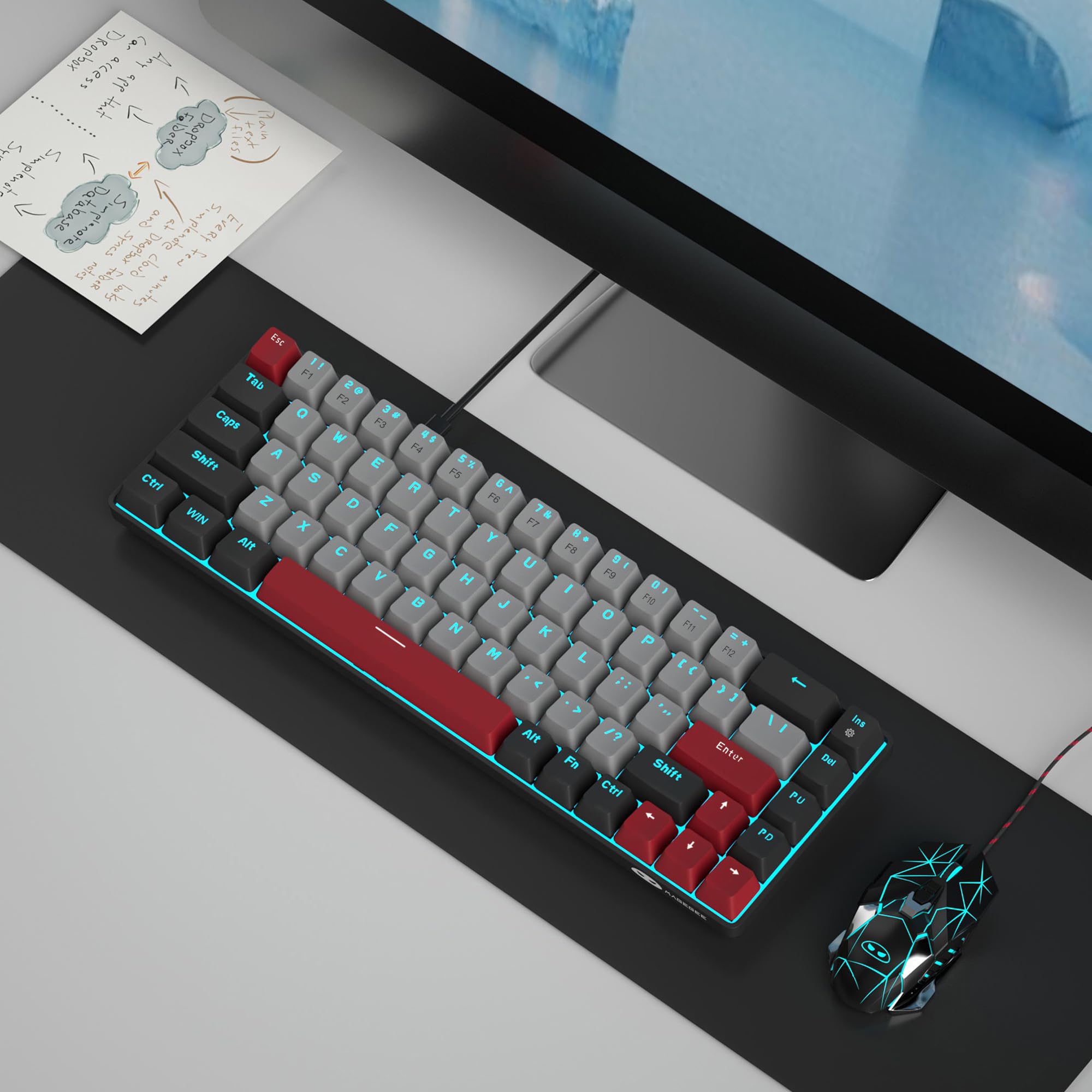 Portable 60% Mechanical Gaming Keyboard