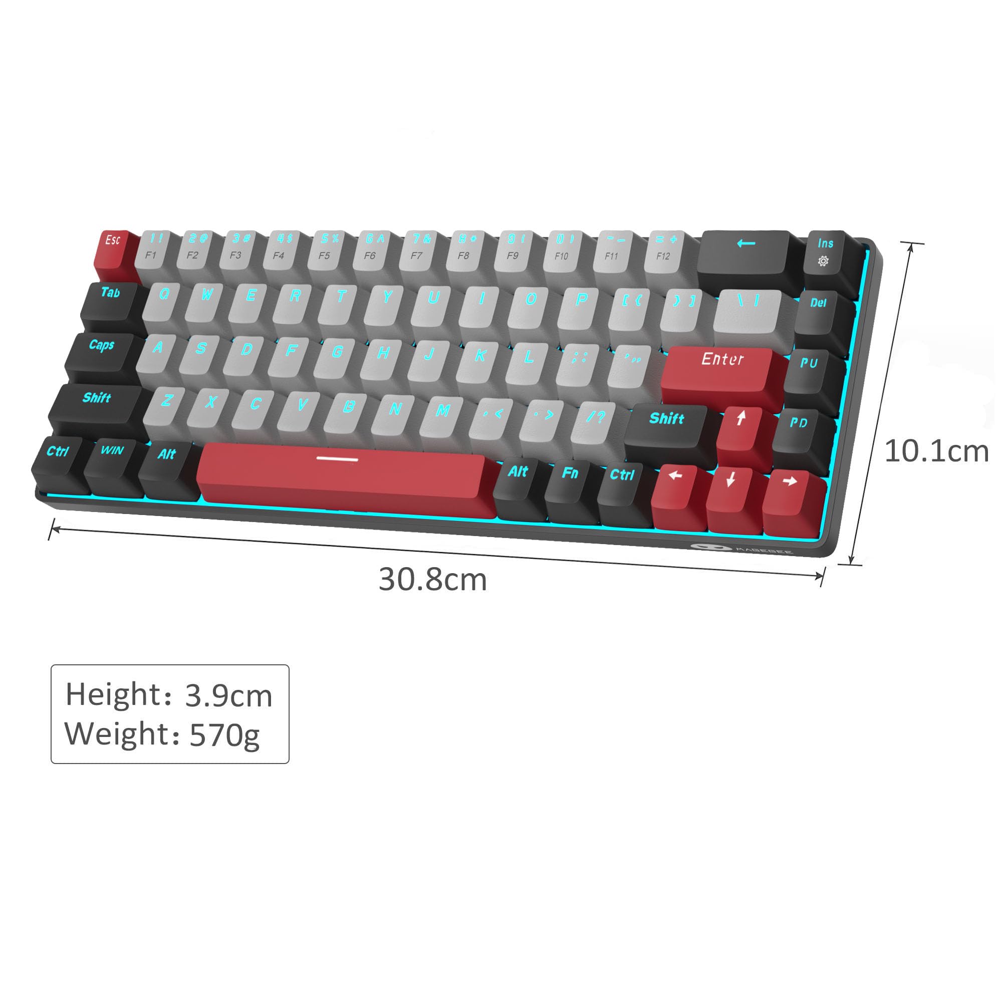 Portable 60% Mechanical Gaming Keyboard