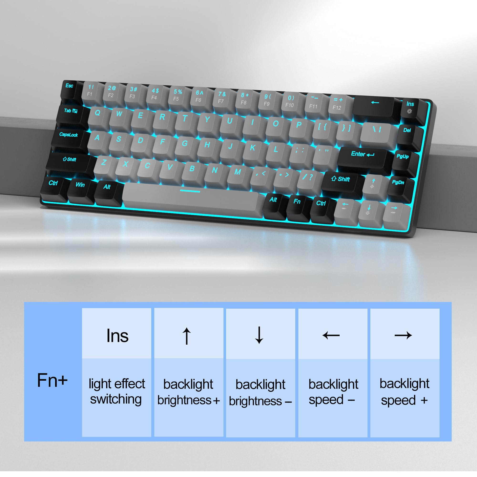 Portable 60% Mechanical Gaming Keyboard