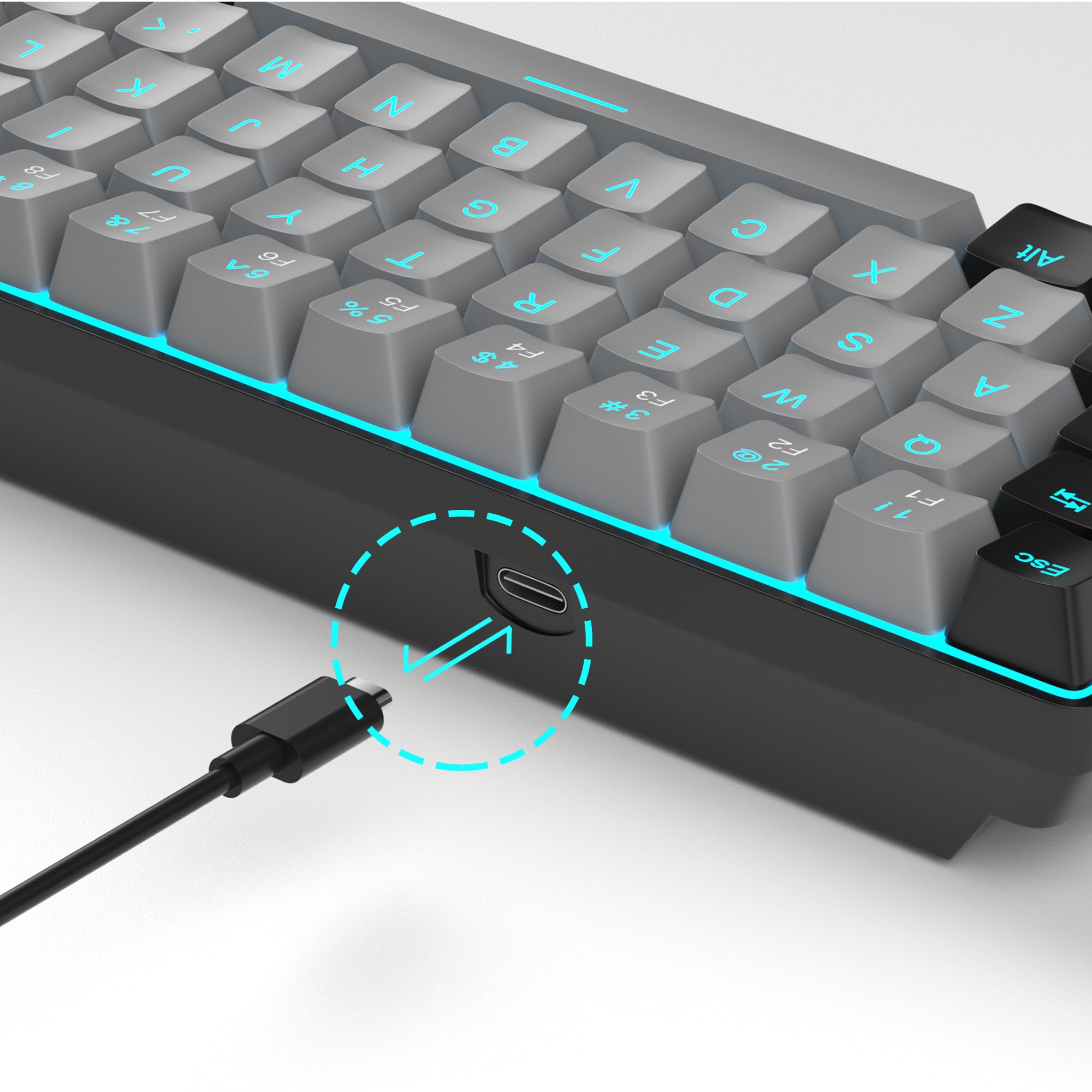 Portable 60% Mechanical Gaming Keyboard