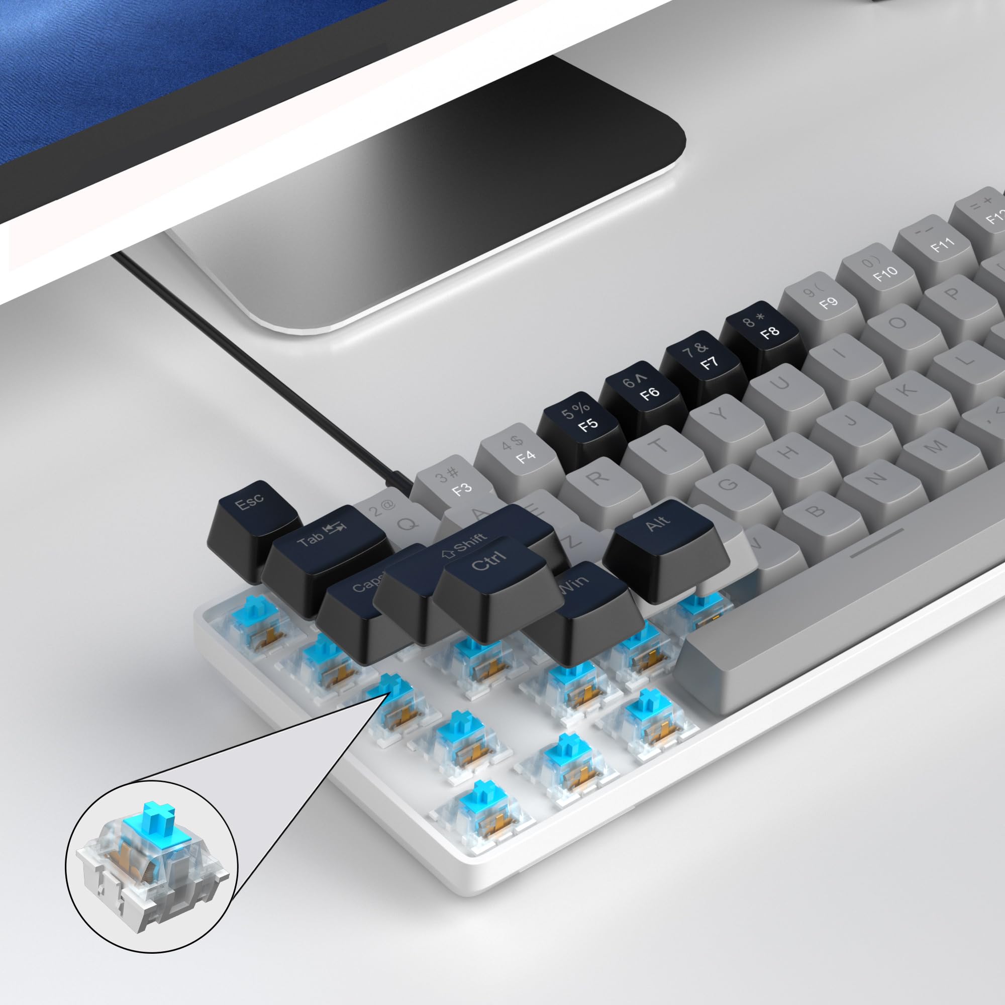 Portable 60% Mechanical Gaming Keyboard