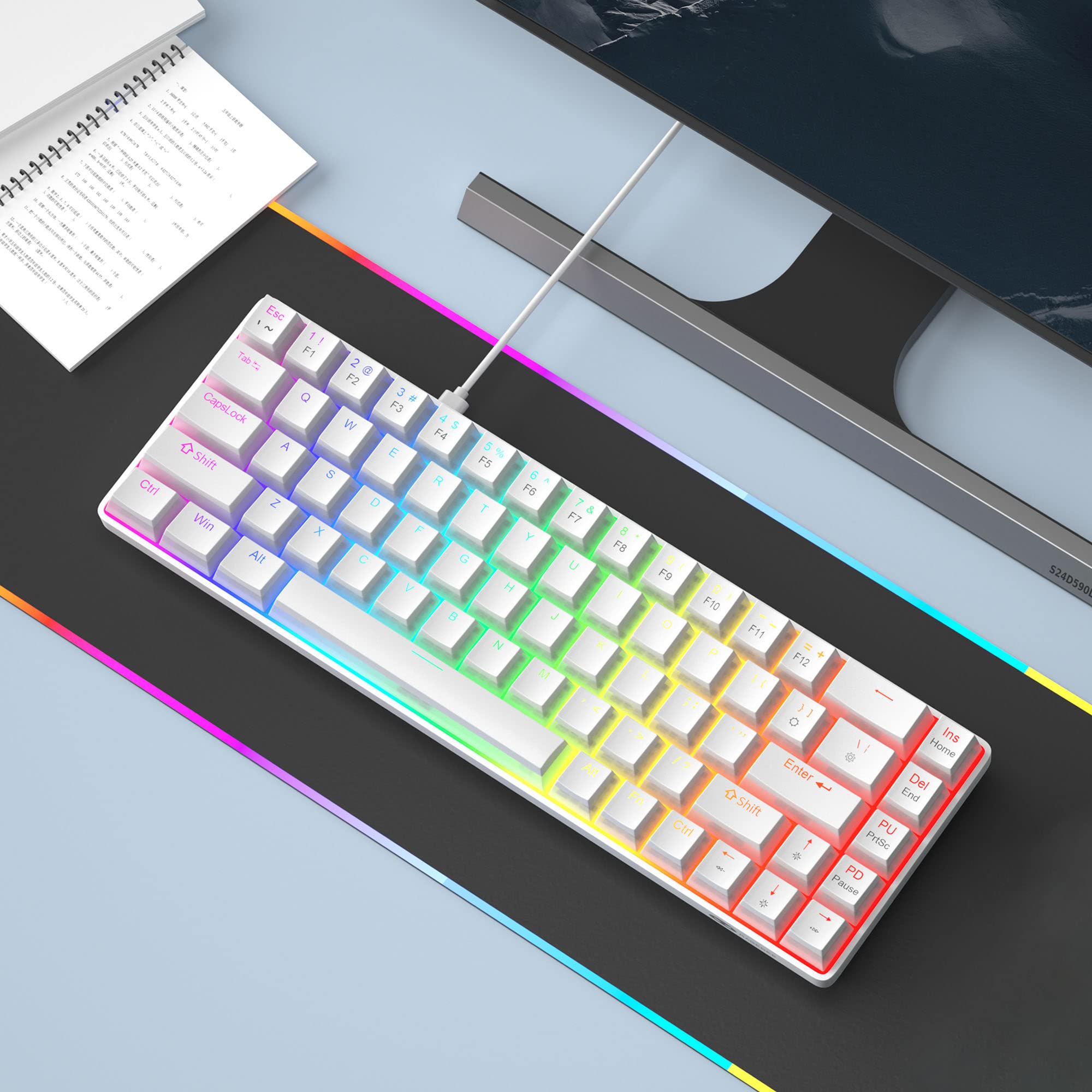 Portable 60% Mechanical Gaming Keyboard
