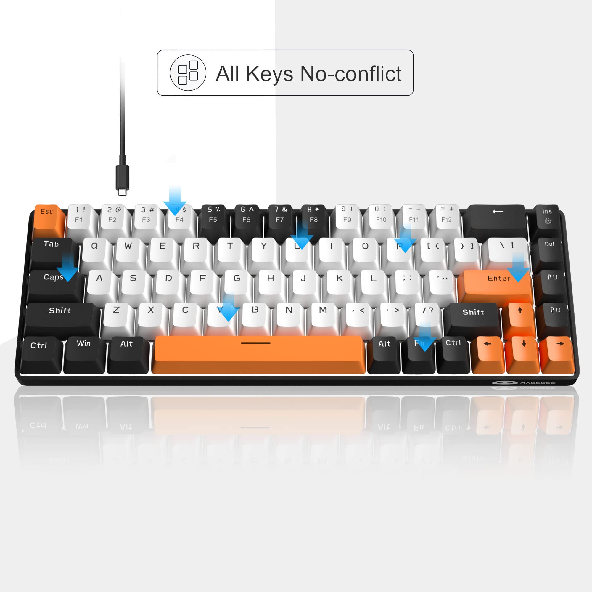 Portable 60% Mechanical Gaming Keyboard