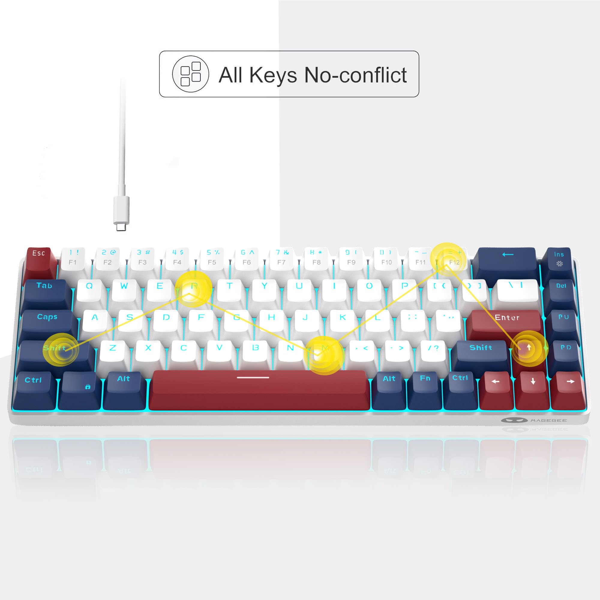 Portable 60% Mechanical Gaming Keyboard