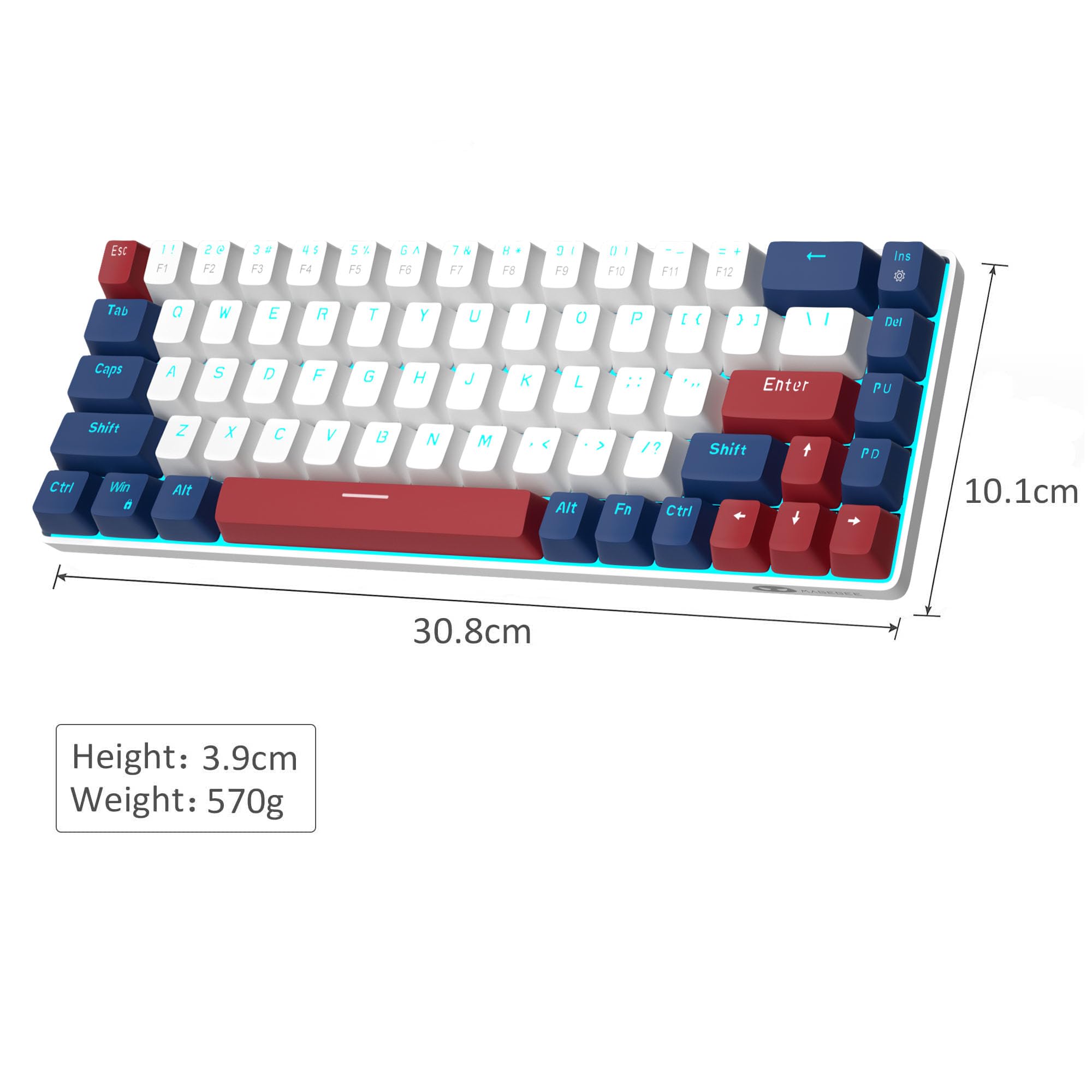 Portable 60% Mechanical Gaming Keyboard
