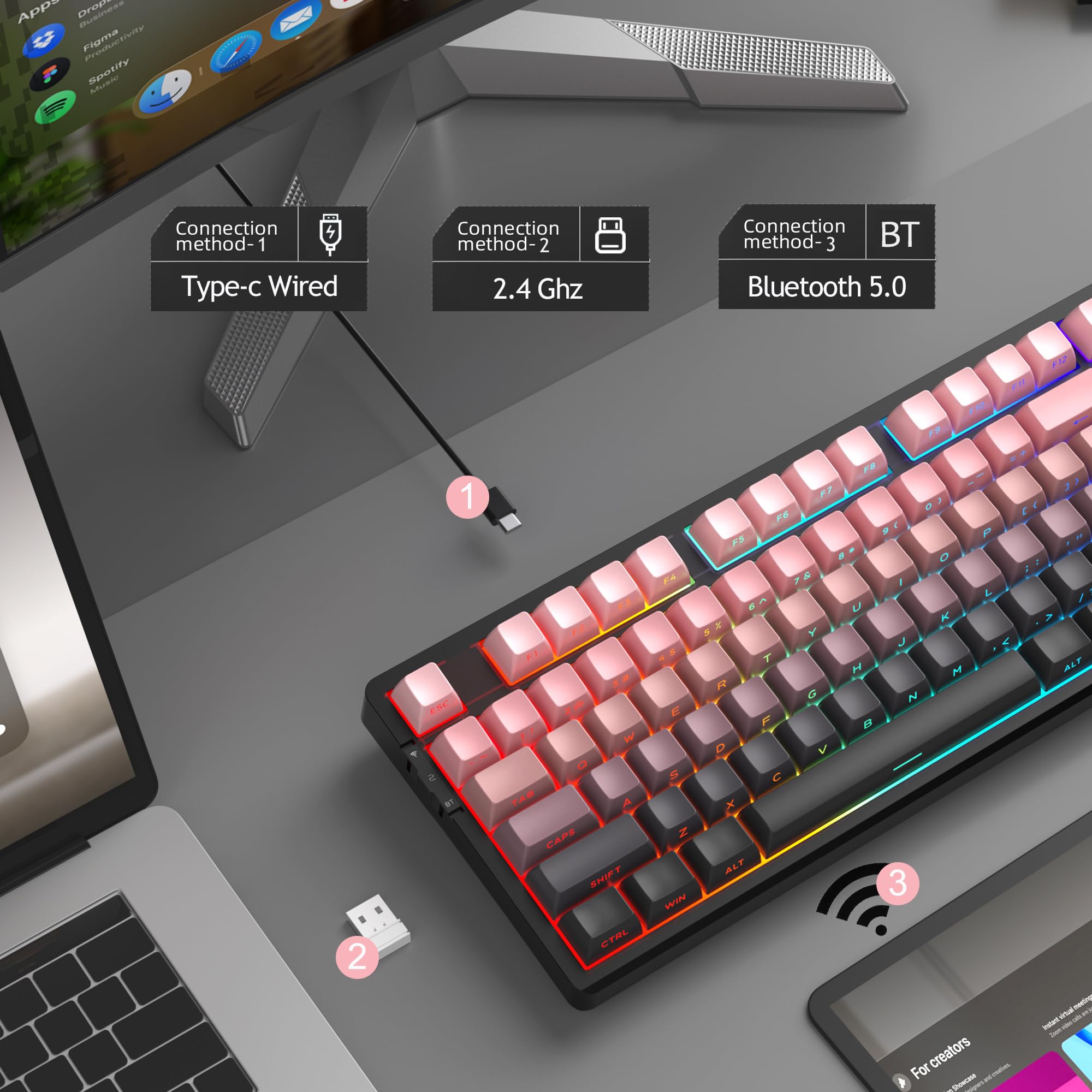 LIGHT87 Wireless Creamy Keyboard (8000mAh)