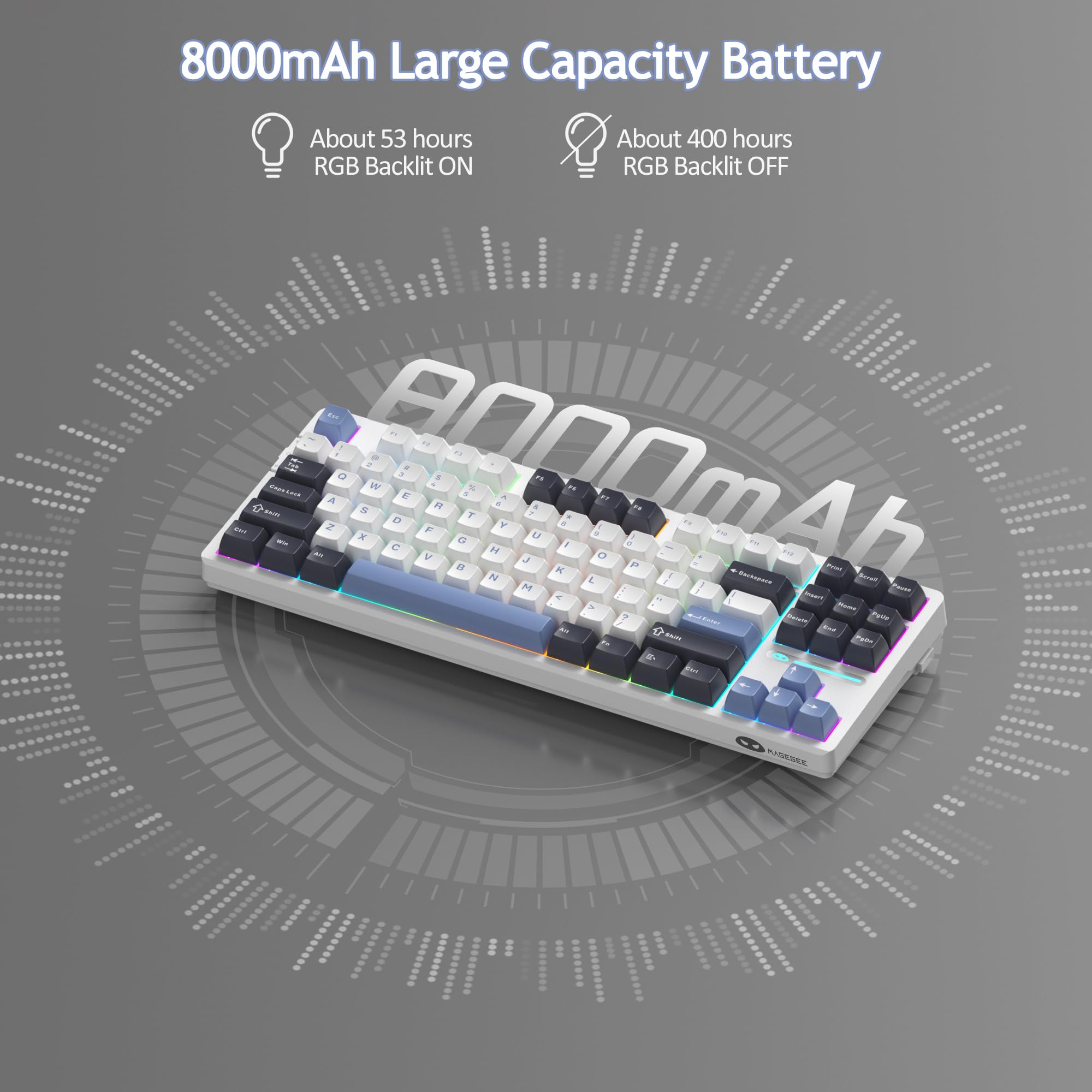 LIGHT87 Wireless Creamy Keyboard (8000mAh)