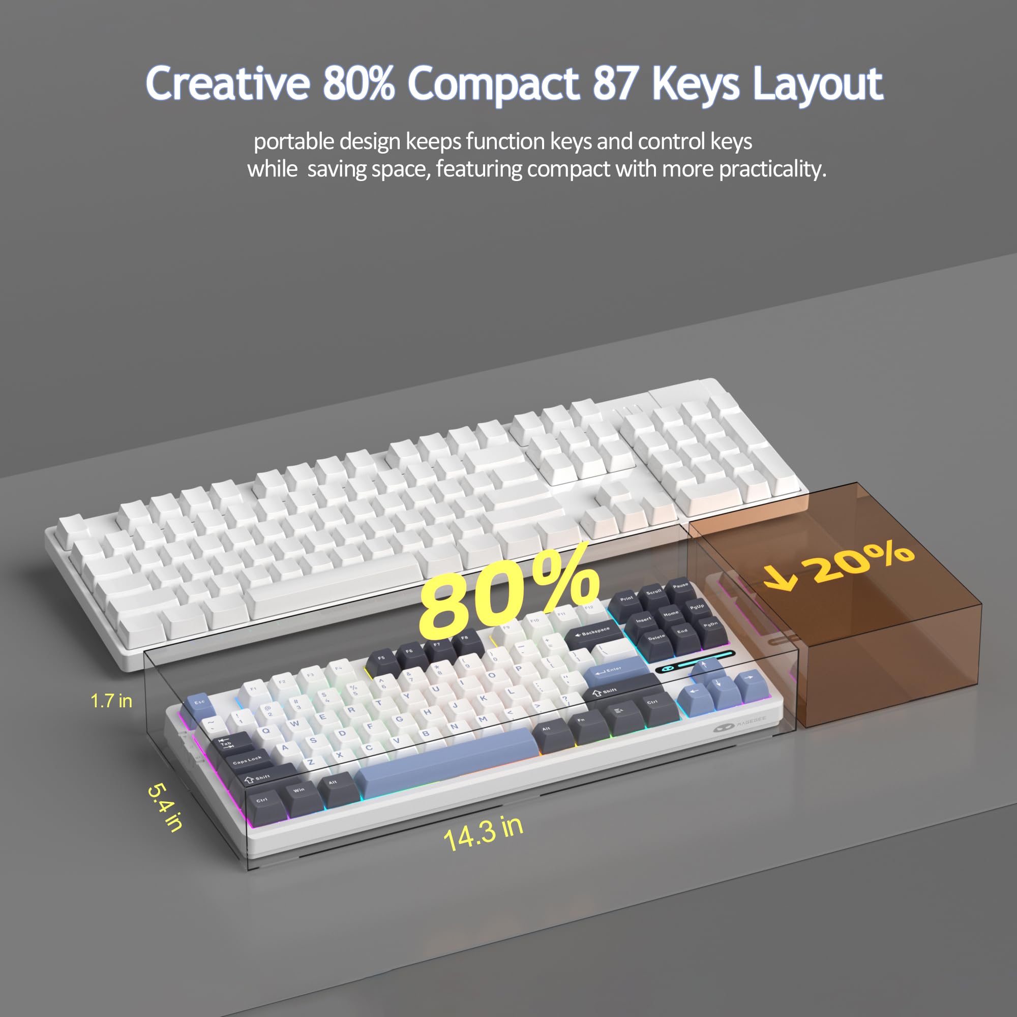 LIGHT87 Wireless Creamy Keyboard (8000mAh)