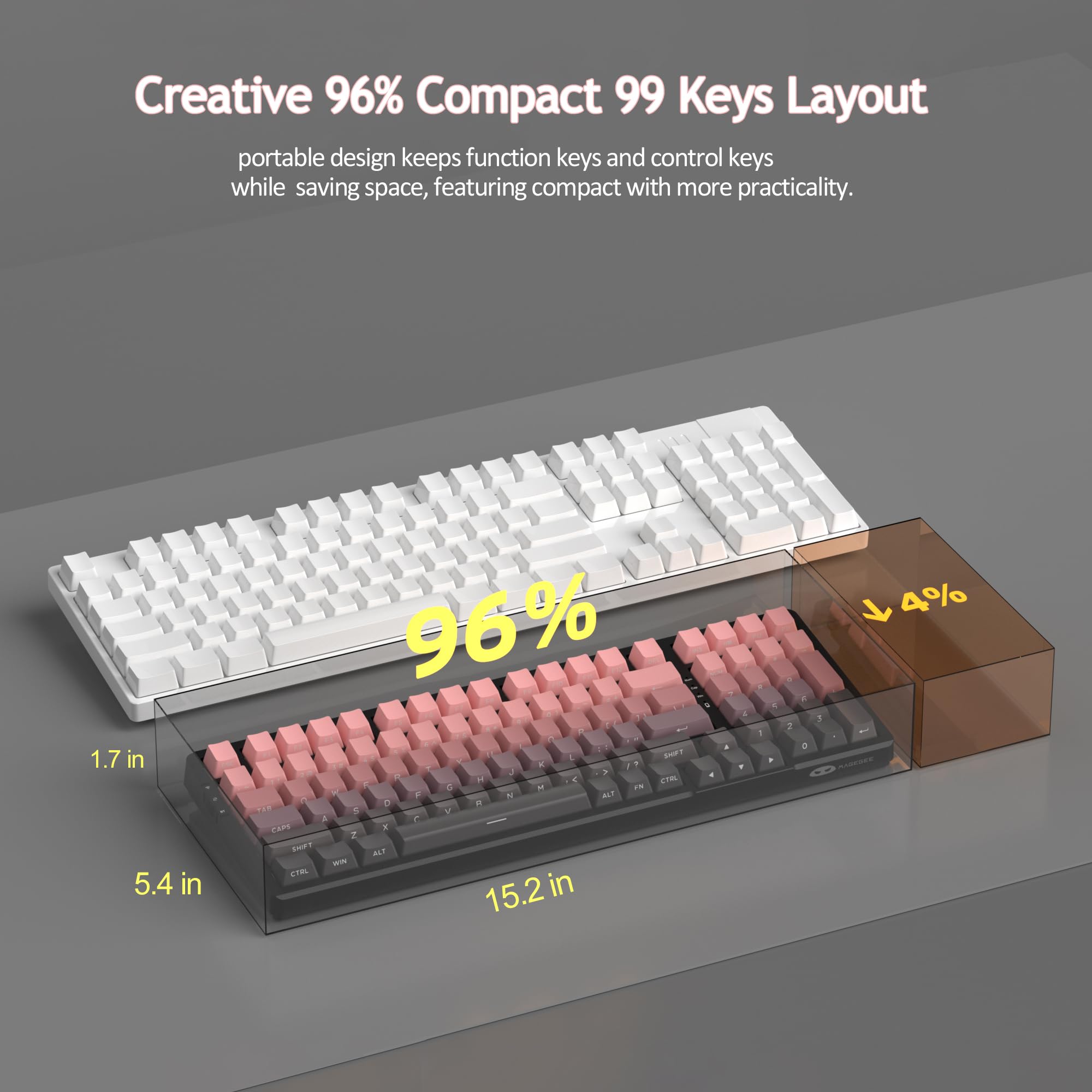 LIGHT100 Wireless Creamy Keyboard (8000mAh)