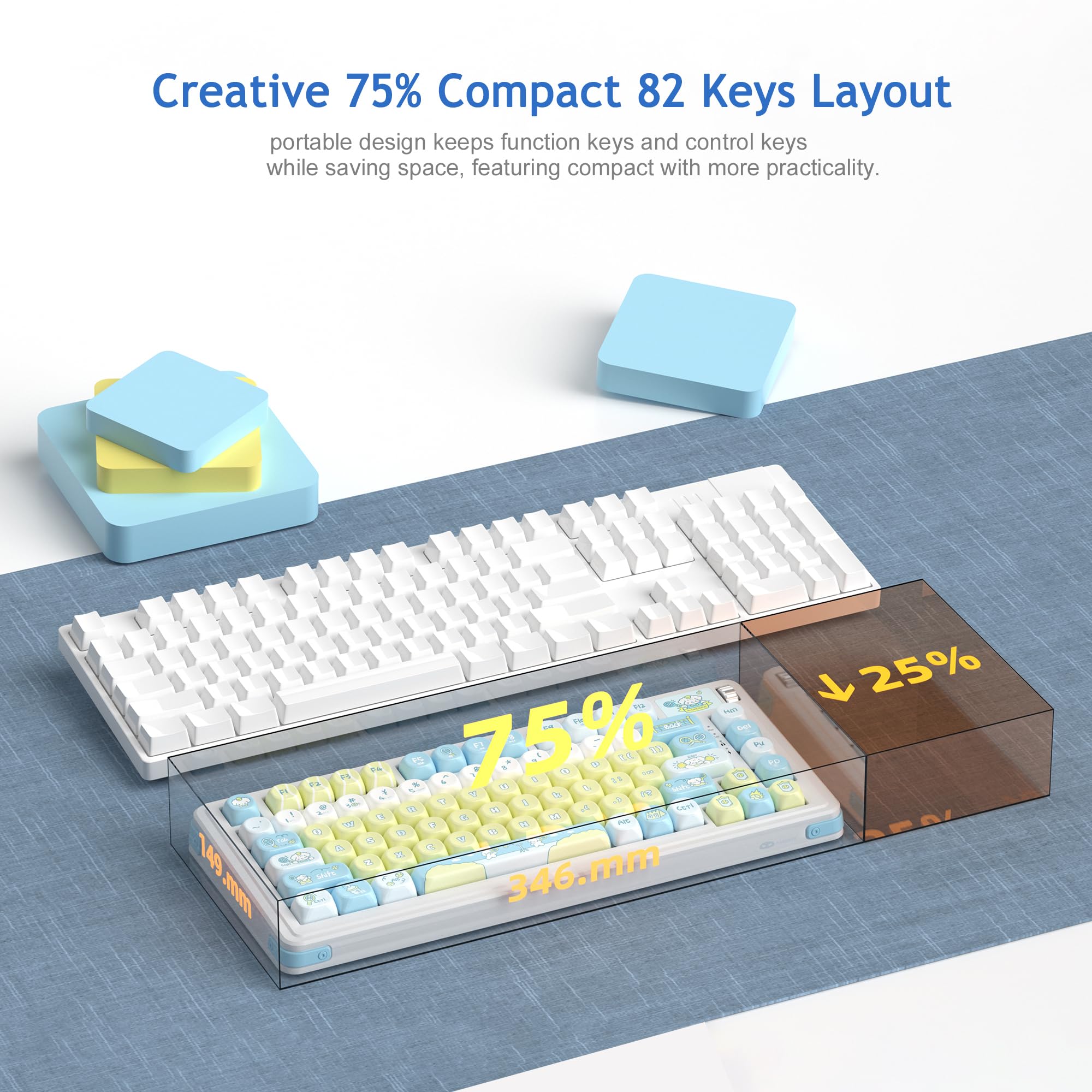 Air75 Wireless Creamy Mechanical Keyboard