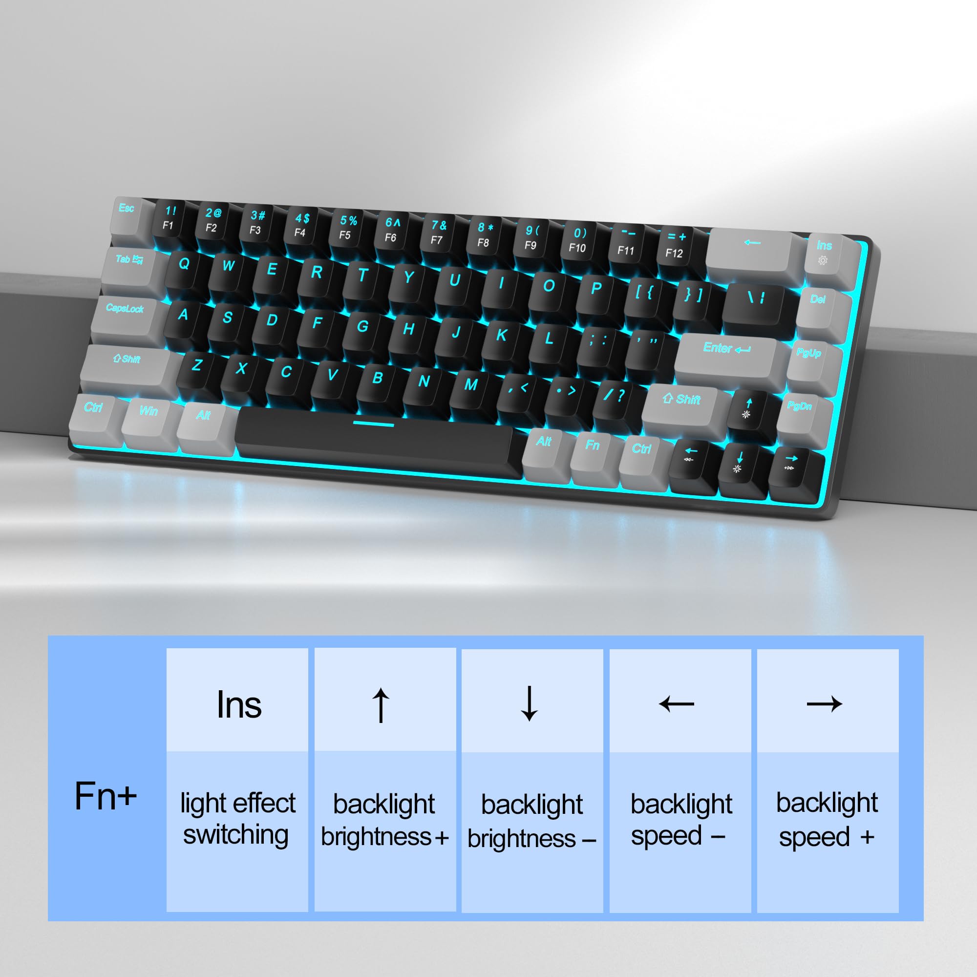 Portable 60% Mechanical Gaming Keyboard