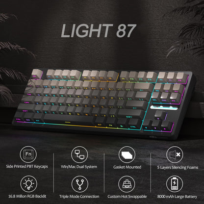 LIGHT87 Wireless Creamy Keyboard (8000mAh)