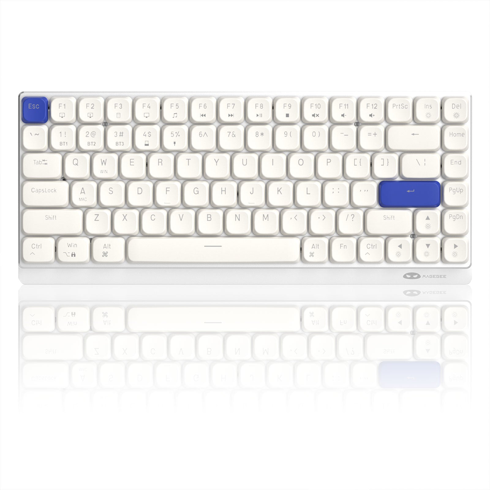 Moon84 White Wireless Mechanical Keyboard (3000mAh)